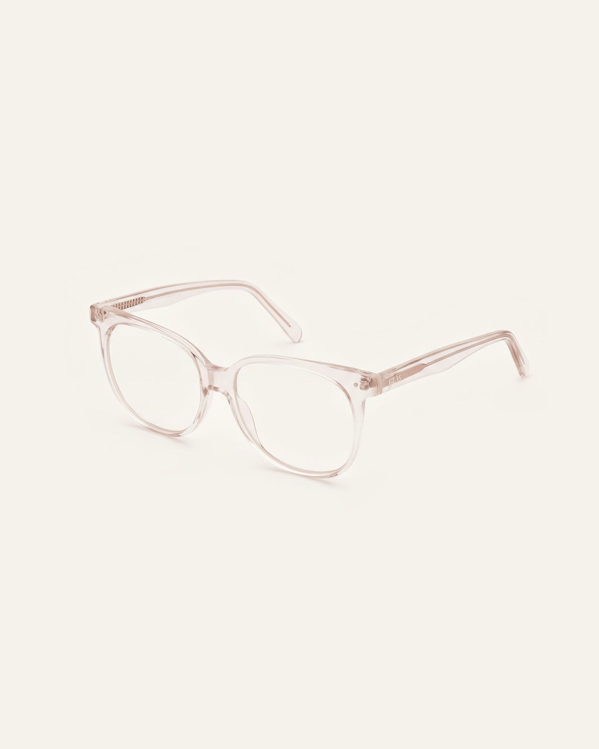 Maya Rose Quartz Blue Light, three quarter