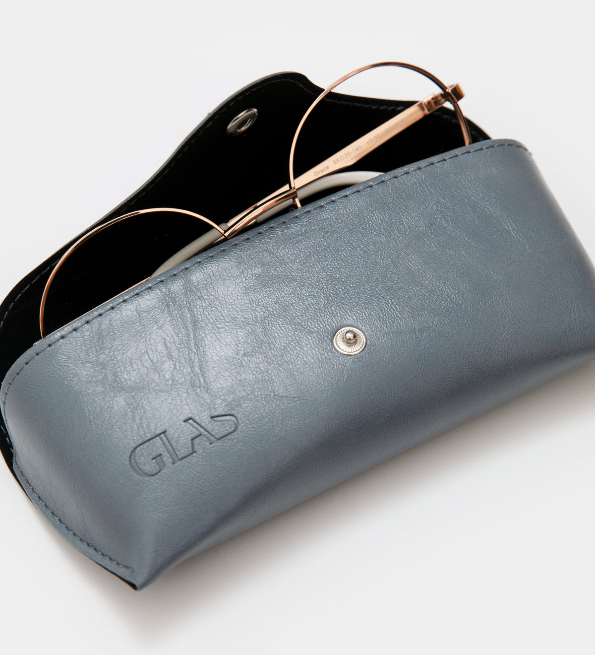 Case in vegan leather Dusty Blue